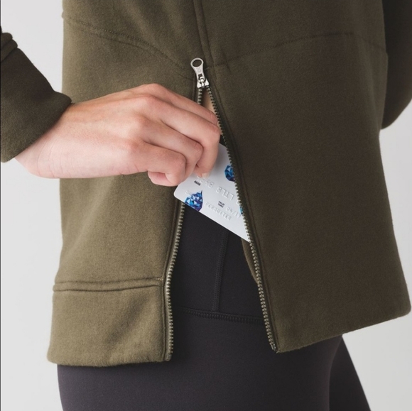 Lululemon Yes Fleece Pullover Crewneck - Military Green - 4 - Picture 6 of 13